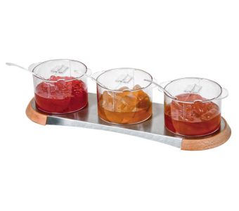 Βάση με τρία δοχεία για μαρμελάδα (3 Χ 1.3LT)
